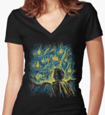 Angels, They're Falling (Supernatural) Women's Fitted V-Neck T-Shirt