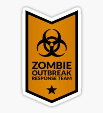 Zombie Response Team (Biohazard / Banner / Orange) Sticker