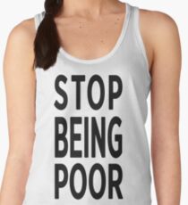 Paris Hilton 'Stop Being Poor' Art Women's Tank Top