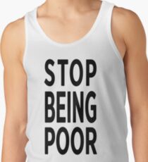 Paris Hilton 'Stop Being Poor' Art Tank Top