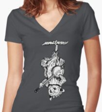 Possum Banjo Women's Fitted V-Neck T-Shirt