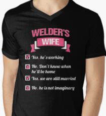 WELDER'S WIFE Men's V-Neck T-Shirt