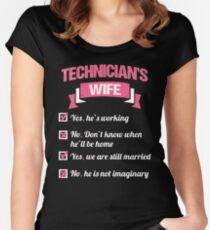 TECHNICIAN'S WIFE Women's Fitted Scoop T-Shirt