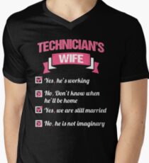 TECHNICIAN'S WIFE Men's V-Neck T-Shirt