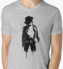 Michael Jackson ink Portrait Men's V-Neck T-Shirt