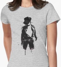 Michael Jackson ink Portrait Women's Fitted T-Shirt