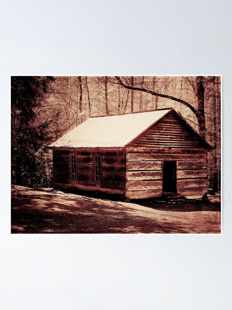 Cabin In The Woods Rustic Photo Art Landscape Photography Poster