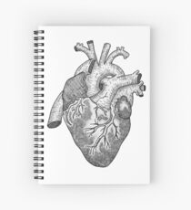Anatomical Heart Ink Illustration Spiral Notebook