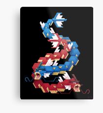 Blue and Red Gyarados Metal Print