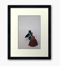 Lightsaber battle Framed Print