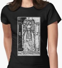 The High Priestess Tarot Card - Major Arcana - fortune telling - occult Women's Fitted T-Shirt