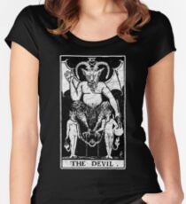 The Devil Tarot Card - Major Arcana - fortune telling - occult Women's Fitted Scoop T-Shirt