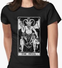 The Devil Tarot Card - Major Arcana - fortune telling - occult Women's Fitted T-Shirt