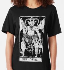 The Devil Tarot Card - Major Arcana - fortune telling - occult Slim Fit T-Shirt