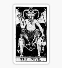The Devil Tarot Card - Major Arcana - fortune telling - occult Sticker
