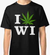 I Love Wisconsin Marijuana Cannabis Weed T-Shirt Classic T-Shirt