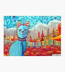 389 - FAIENCE CAT - 02 - DAVE EDWARDS - COLOURED PENCILS - 2013 Photographic Print