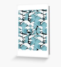 pattern of sea waves Greeting Card