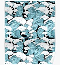 pattern of sea waves Poster