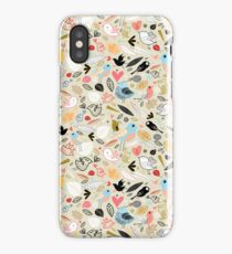 pattern of funny birds iPhone Case