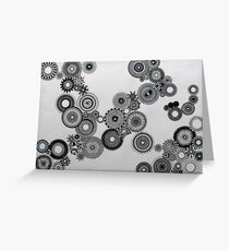 Abstract Black and white spiral fun! Greeting Card