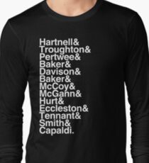 All Doctor - Hartnell to Capaldi, With Hurt Long Sleeve T-Shirt