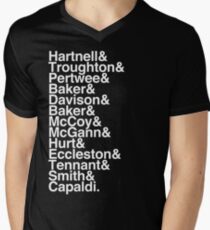 All Doctor - Hartnell to Capaldi, With Hurt Men's V-Neck T-Shirt