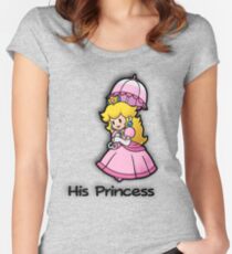 Mushroom Kingdom Couple: Peach Shirt Women's Fitted Scoop T-Shirt