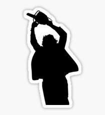 Chainsaw massacre silhouette Sticker