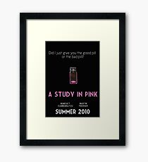 A Study In Pink poster Framed Print