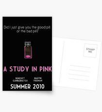 A Study In Pink poster Postcards