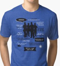 Stargate SG-1 - quotes (B/W design) Tri-blend T-Shirt