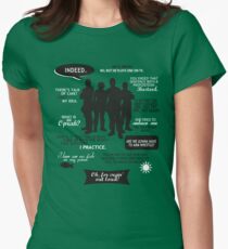 Stargate SG-1 - quotes (B/W design) Women's Fitted T-Shirt