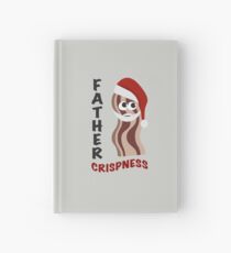 Father Crispness Cute and Funny Santa Bacon Hardcover Journal