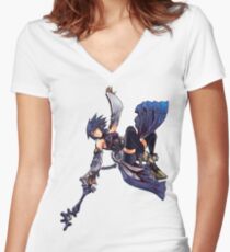 Aqua - Night Sky Edit Women's Fitted V-Neck T-Shirt