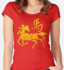 Year of The Horse Women's Fitted Scoop T-Shirt