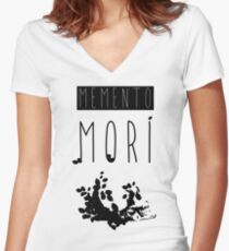 memento mori Women's Fitted V-Neck T-Shirt