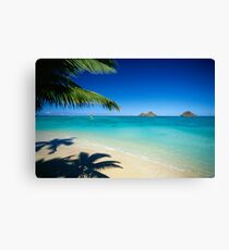 Mokulua Islands at Lanikai Beach Canvas Print
