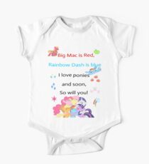 For the love of Ponies One Piece - Short Sleeve