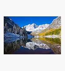 Maroon Lake and Bells, Aspen Photographic Print