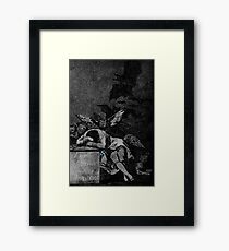 The Sleep Of Reason Produces Monsters (1797-1798) {SAD ART} Framed Print