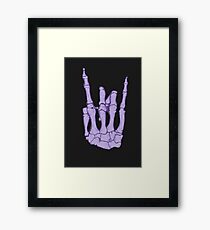 Skeleton hand | Lilac Framed Print