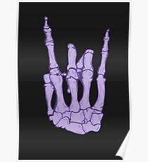 Skeleton hand | Lilac Poster