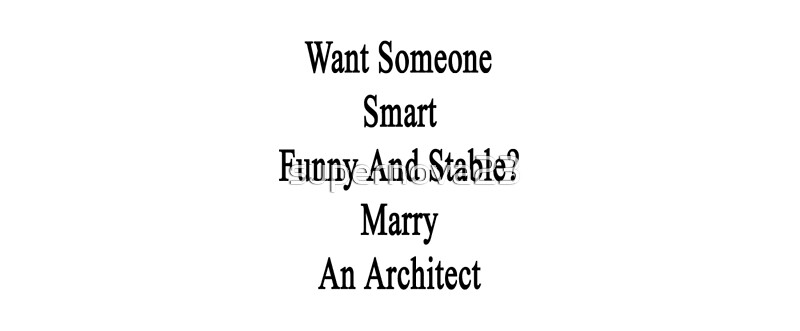 Want Someone Smart Funny And Stable? Marry An Architect \ Want Someone Smart Funny And Stable? Marry An Architect \