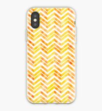 Orange Layered Chevron iPhone Case