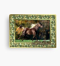 Paso Fino Horse Christmas Card Canvas Print