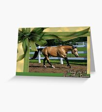 Buckskin Quarter Horse Christmas Card Greeting Card