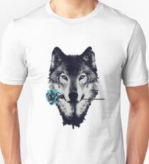 Wolf With a Rose Unisex T-Shirt