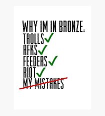 Why Im In Bronze Photographic Print