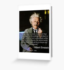 Albert Einstein Vorstellungskraft Grußkarte